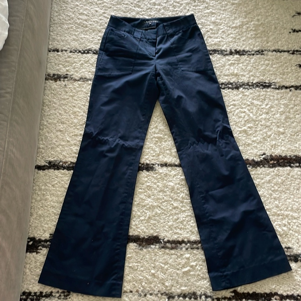 Theory flare navy dress pants size 2